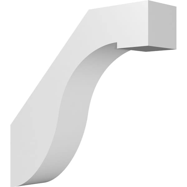 Ekena Millwork 3-in. W x 12-in. D x 12-in. H Del Monte Architectural Grade PVC Knee Brace BRCP03X12X12DEL - main